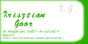 krisztian goor business card